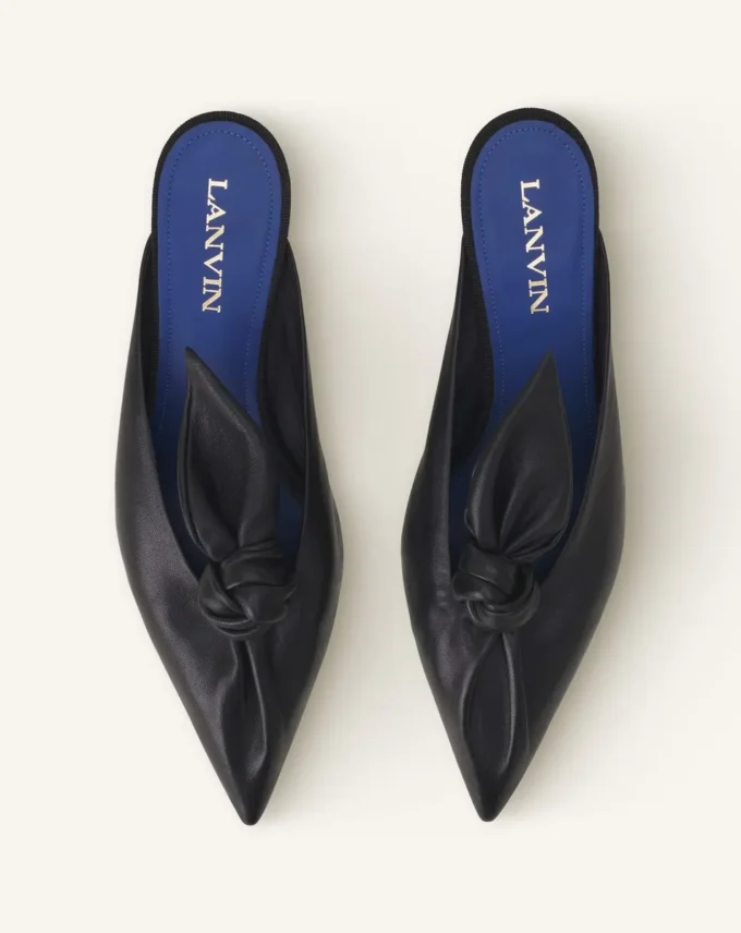 Mules de tacón con lazo Midnight Step en piel Mules de tacón con lazo Midnight Step en piel
