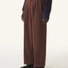 Pantalones anchos de franela Pantalones anchos de franela