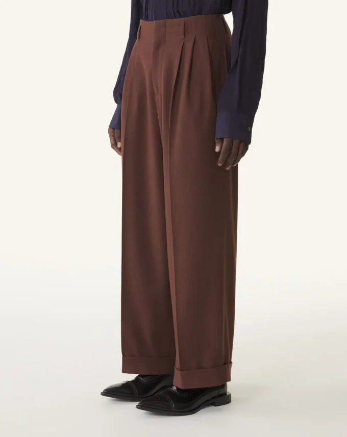 Pantalones anchos de franela Pantalones anchos de franela