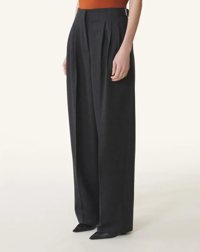 Pantalones anchos de franela Pantalones anchos de franela