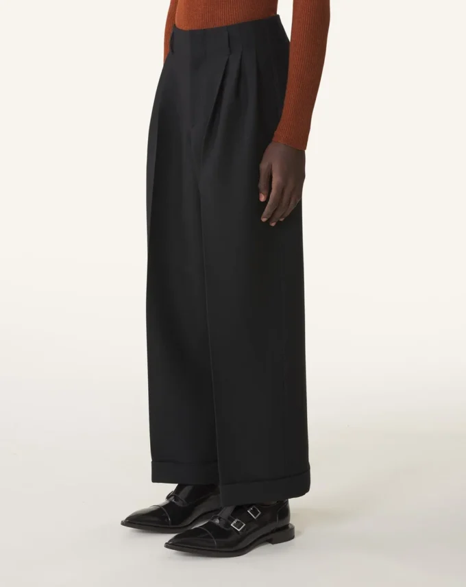 Pantalones anchos de franela Pantalones anchos de franela
