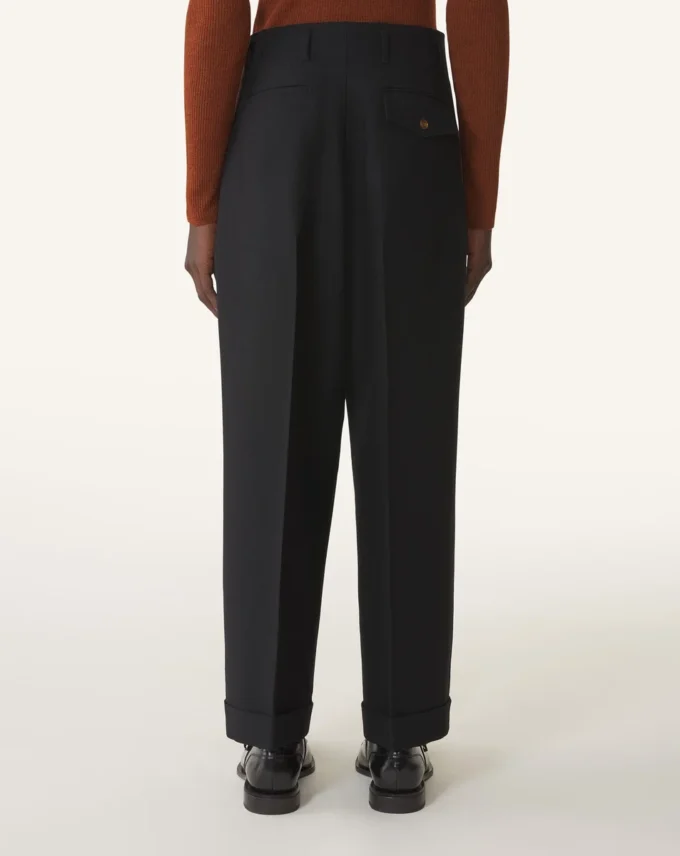 Pantalones anchos de franela Pantalones anchos de franela