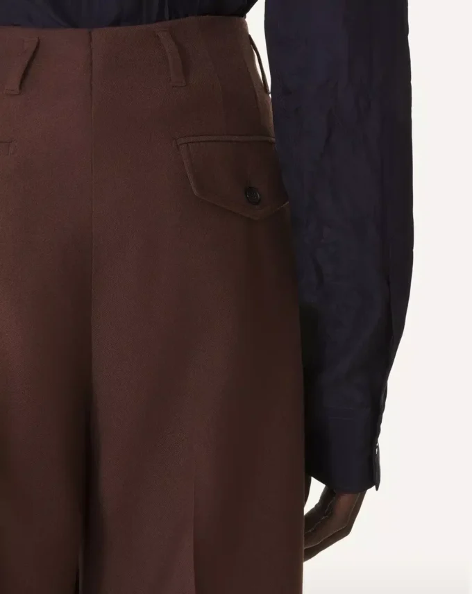 Pantalones anchos de franela Pantalones anchos de franela