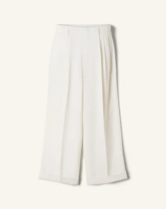 Pantalones anchos de lana