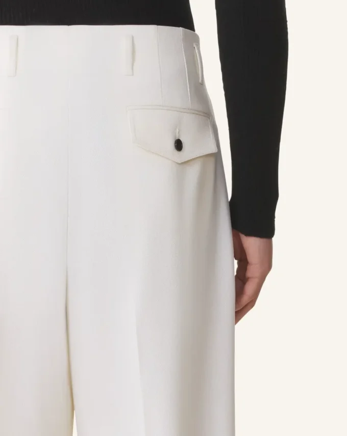 Pantalones anchos de lana Pantalones anchos de lana