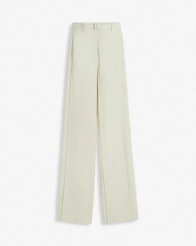 Pantalones entallados de mezcla de lana Pantalones entallados de mezcla de lana