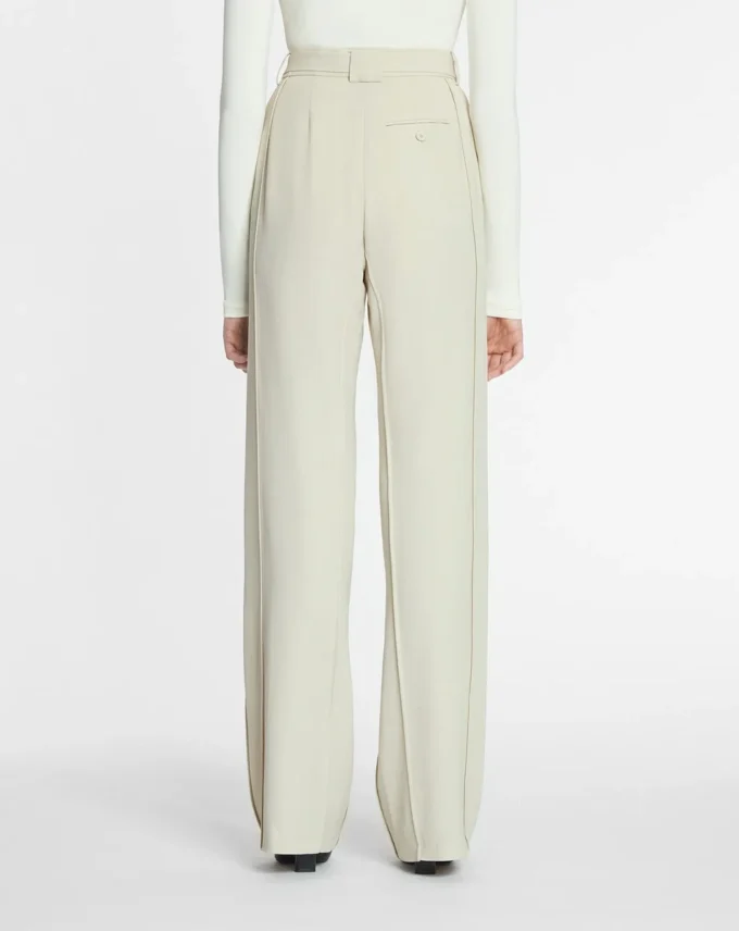 Pantalones entallados de mezcla de lana Pantalones entallados de mezcla de lana