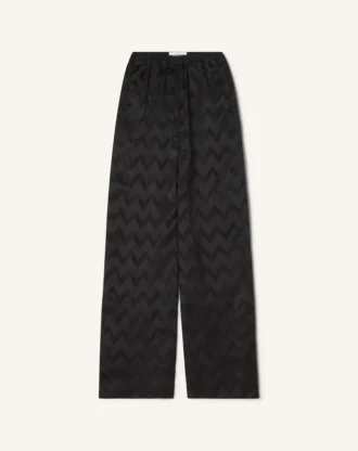 Pantalones fluidos en viscosa jacquard