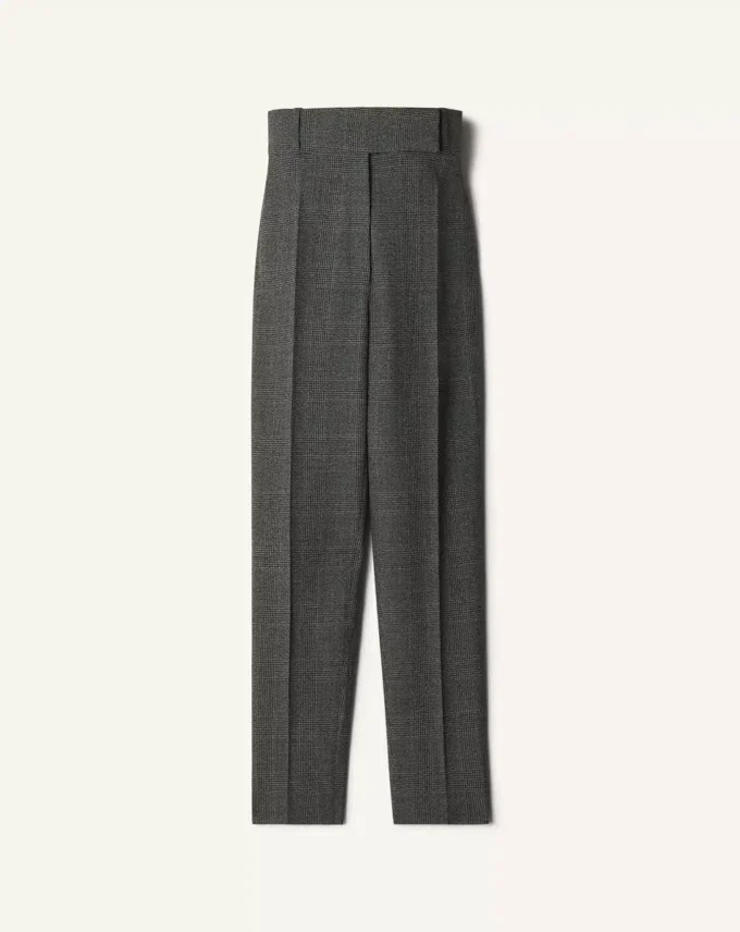 Pantalones pitillo de lana Príncipe de Gales Pantalones pitillo de lana Príncipe de Gales