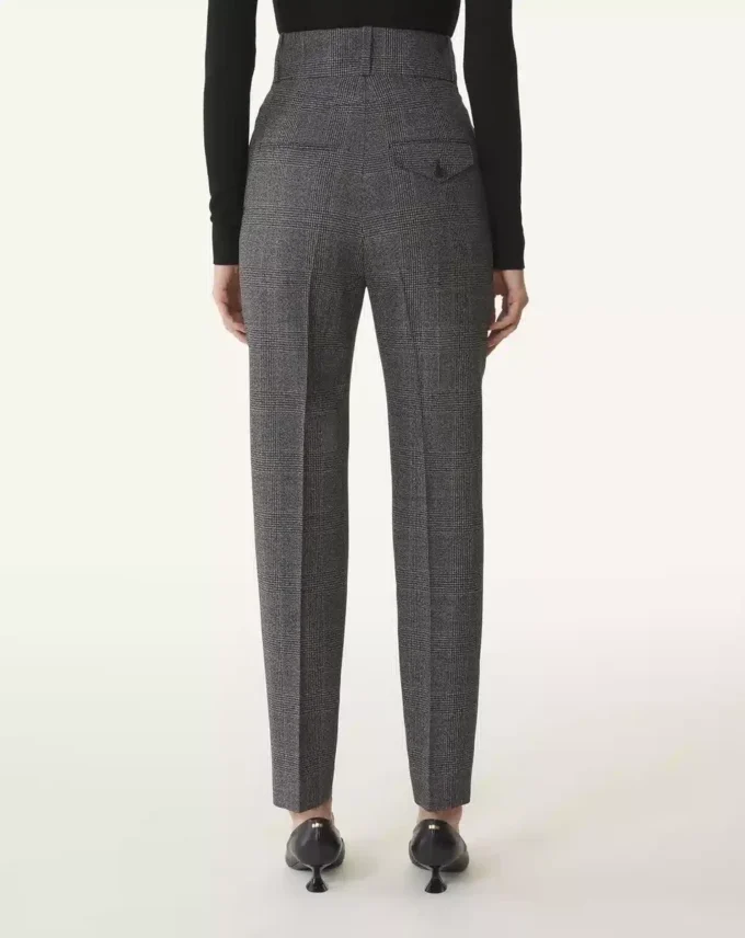 Pantalones pitillo de lana Príncipe de Gales Pantalones pitillo de lana Príncipe de Gales