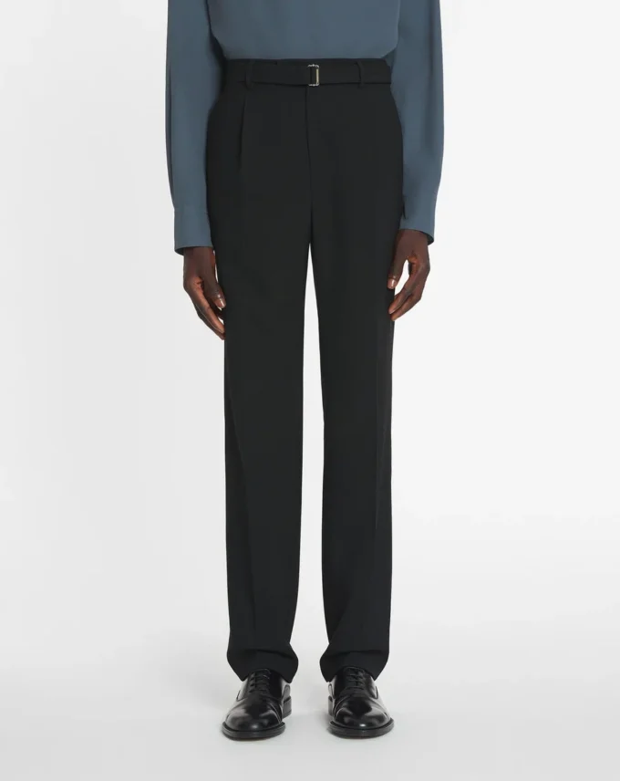 Pantalones rectos de lana Pantalones rectos de lana