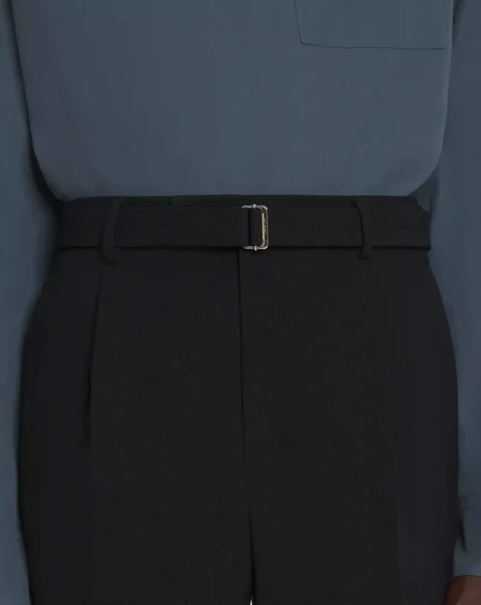Pantalones rectos de lana Pantalones rectos de lana
