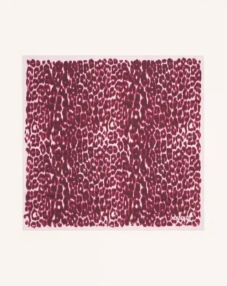 Pañuelo de seda con estampado de leopardo