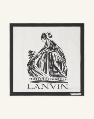 Pañuelo de seda estampado Mother & Child