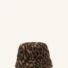 Sombrero tipo pescador reversible con estampado de leopardo Sombrero tipo pescador reversible con estampado de leopardo