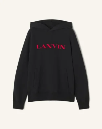 Sudadera con capucha de algodón bordada Lanvin