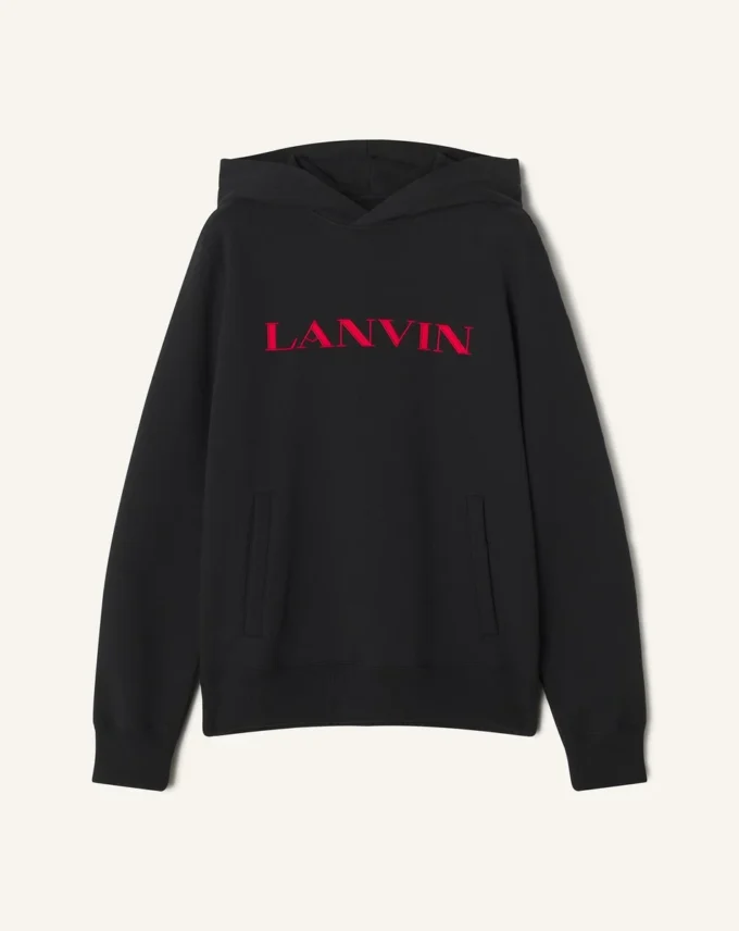 Sudadera con capucha de algodón bordada Lanvin Sudadera con capucha de algodón bordada Lanvin