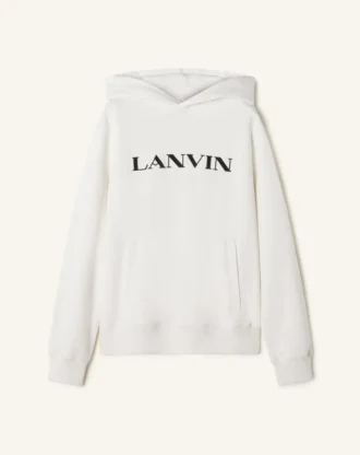 Sudadera con capucha de algodón bordada Lanvin