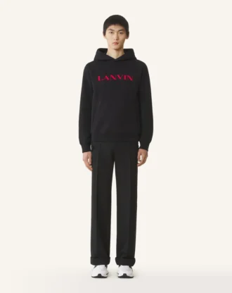 Sudadera con capucha de algodón bordada Lanvin