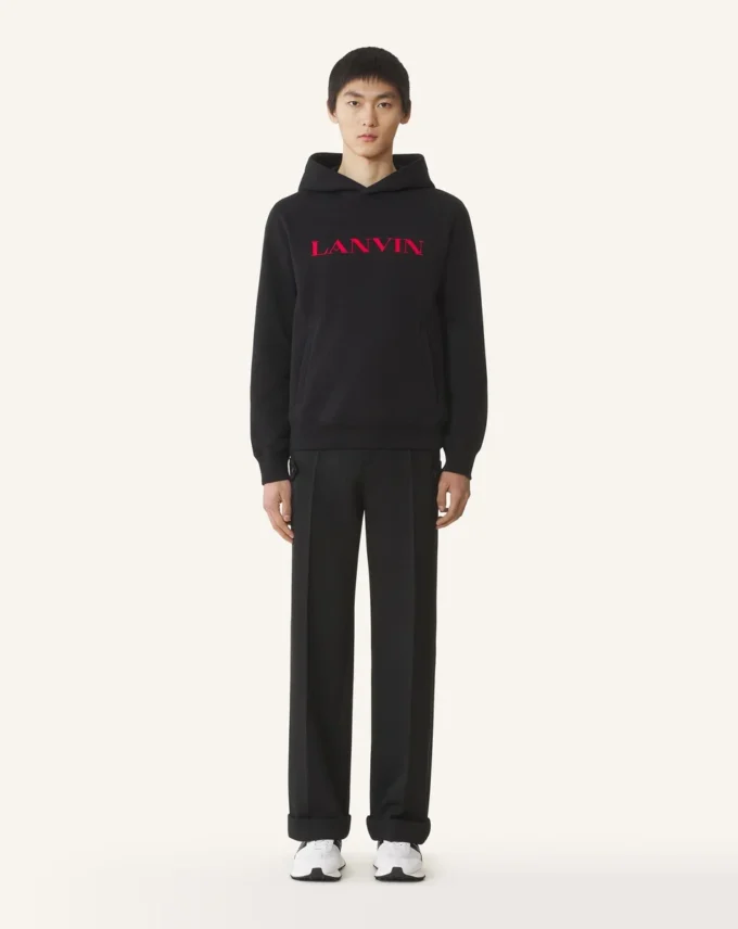 Sudadera con capucha de algodón bordada Lanvin Sudadera con capucha de algodón bordada Lanvin