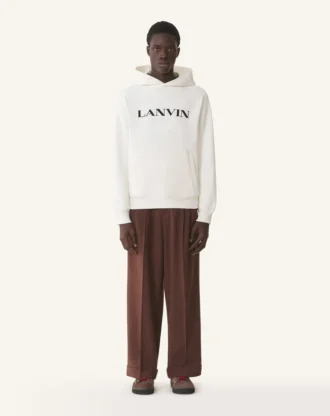 Sudadera con capucha de algodón bordada Lanvin