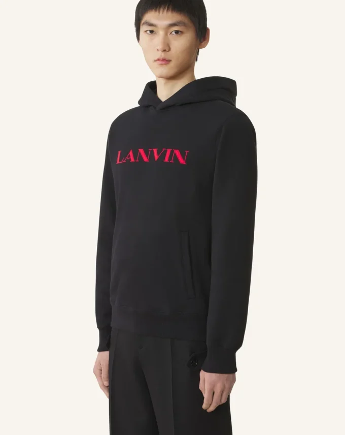 Sudadera con capucha de algodón bordada Lanvin Sudadera con capucha de algodón bordada Lanvin
