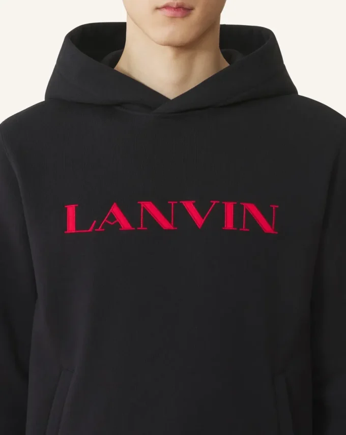 Sudadera con capucha de algodón bordada Lanvin Sudadera con capucha de algodón bordada Lanvin