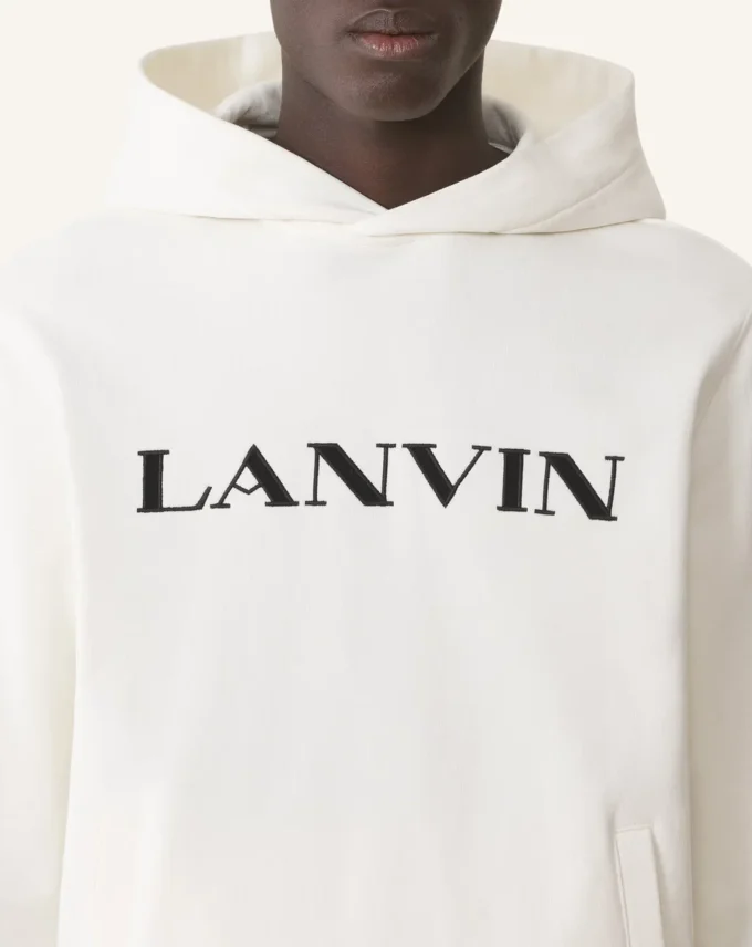Sudadera con capucha de algodón bordada Lanvin Sudadera con capucha de algodón bordada Lanvin