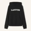 Sudadera con capucha de algodón y piel de oveja Lanvin