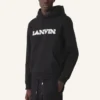 Sudadera con capucha de algodón y piel de oveja Lanvin