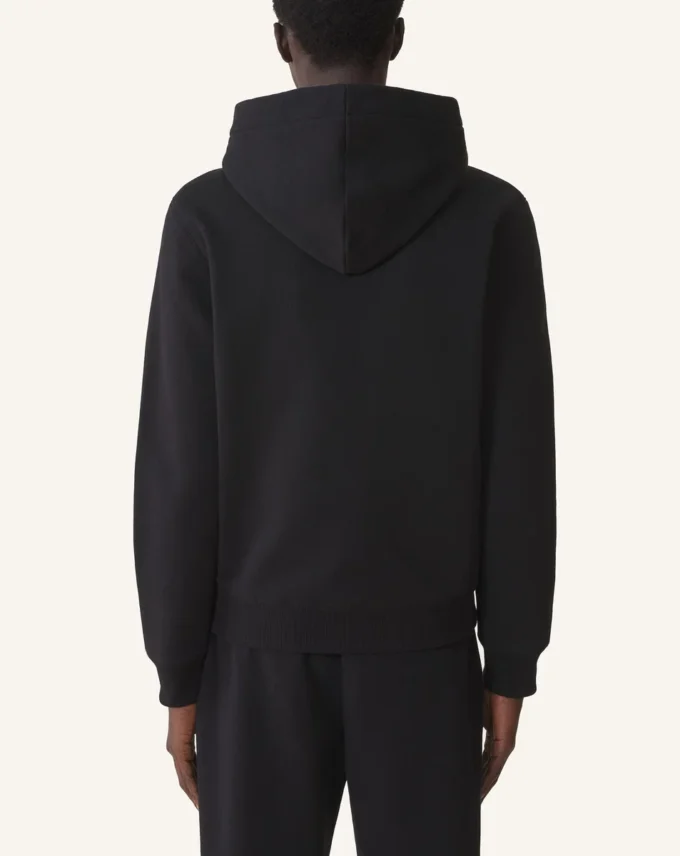 Sudadera con capucha de algodón y piel de oveja Lanvin