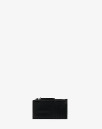 Tarjetero de piel con el sello Lanvin