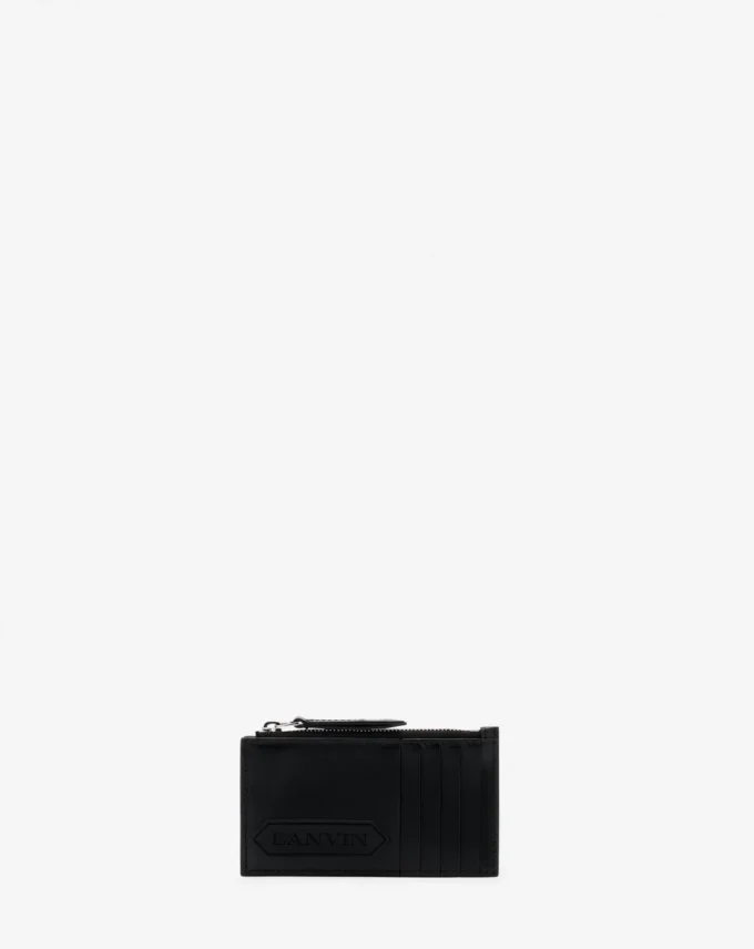 Tarjetero de piel con el sello Lanvin Tarjetero de piel con el sello Lanvin
