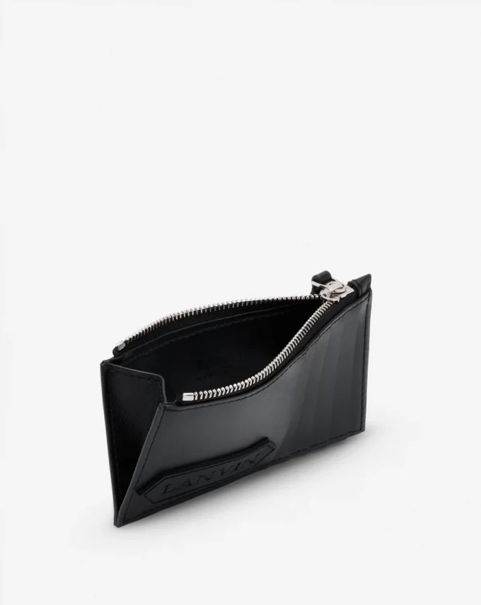 Tarjetero de piel con el sello Lanvin Tarjetero de piel con el sello Lanvin