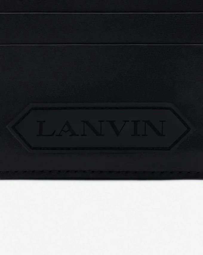 Tarjetero de piel con el sello Lanvin Tarjetero de piel con el sello Lanvin