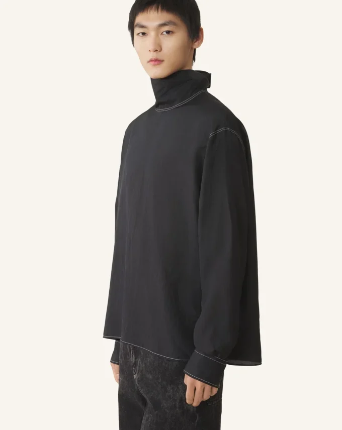 Top de cuello alto de seda Top de cuello alto de seda