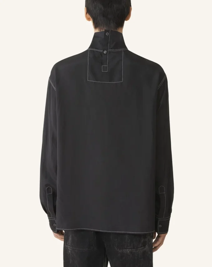 Top de cuello alto de seda Top de cuello alto de seda