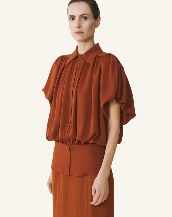 Top de georgette de seda Top de georgette de seda