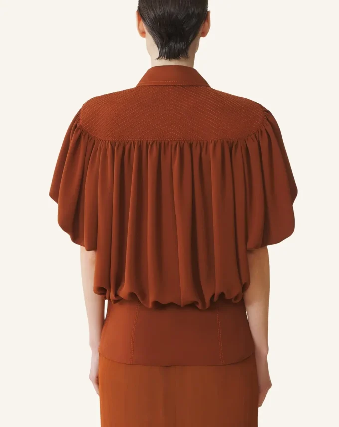 Top de georgette de seda Top de georgette de seda