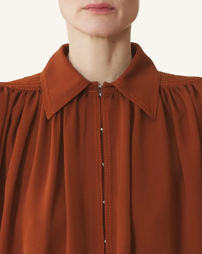 Top de georgette de seda Top de georgette de seda