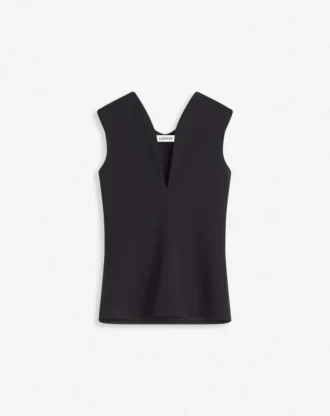 Top de jersey con escote pronunciado