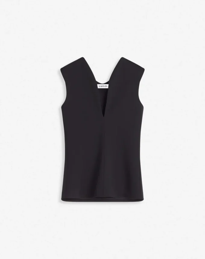 Top de jersey con escote pronunciado
