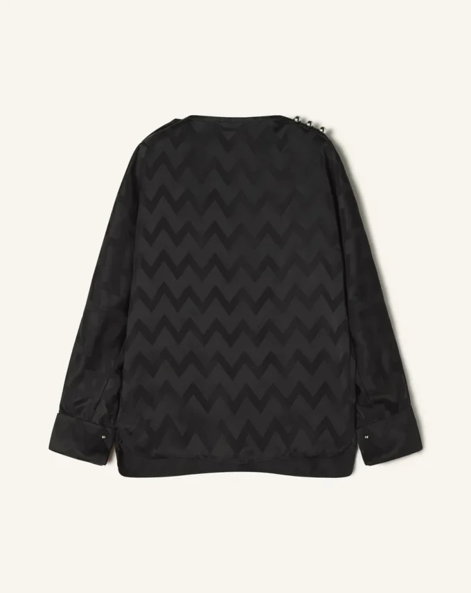 Top fluido en viscosa jacquard