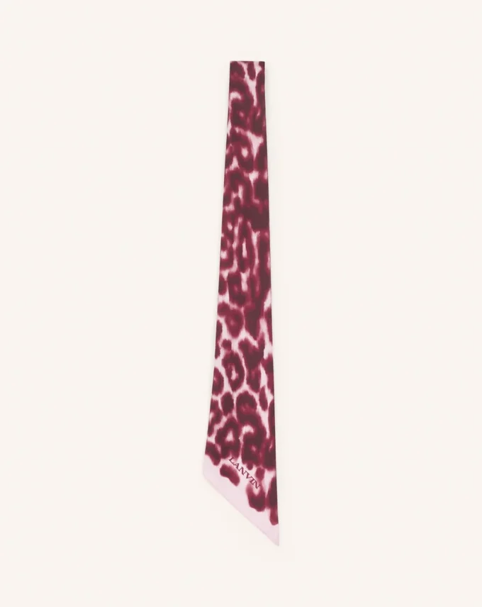 Twilly de seda con estampado de leopardo Twilly de seda con estampado de leopardo