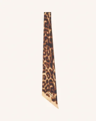 Twilly de seda con estampado de leopardo Twilly de seda con estampado de leopardo