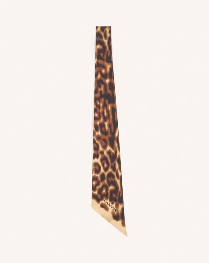 Twilly de seda con estampado de leopardo Twilly de seda con estampado de leopardo