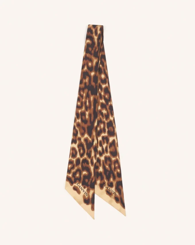 Twilly de seda con estampado de leopardo Twilly de seda con estampado de leopardo