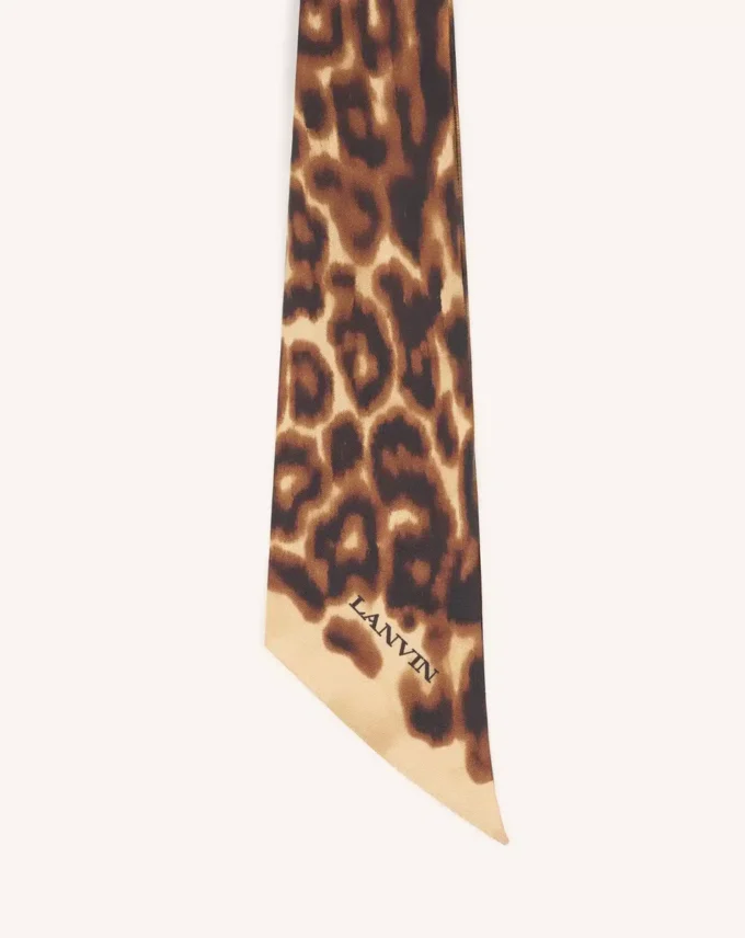 Twilly de seda con estampado de leopardo Twilly de seda con estampado de leopardo