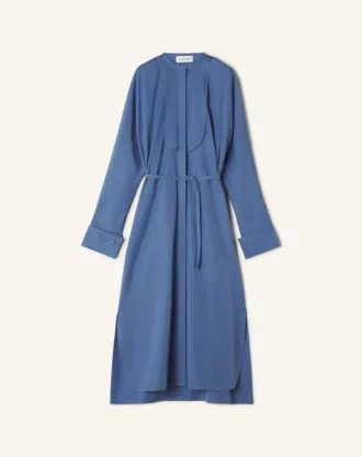 Vestido camisero de popelín de algodón