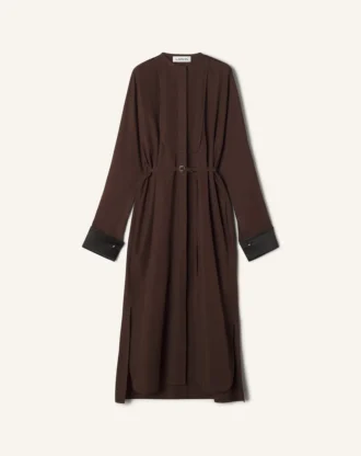 Vestido camisero de popelín de algodón